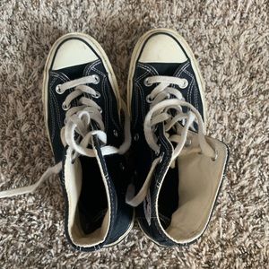 Black high top converse